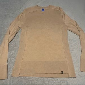Kit and Ace merino wool blend sweater size medium caramel brown colour